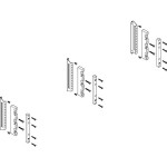 ABN MTS42603 Sammelschienen-Modul tief 3-4FB/2RE 60mm für CU 12x5 - 30x10mm 3-polig EBM 32mm 