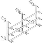 ABN MTSC45963 Sammelschienen-Modul tief 4FB/5RE 185mm mit CU 30x10mm 3-polig EBM 150mm 