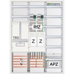 ABN S37EA220Z Zählerschrank eHZ 2Z 1T-3Pkt 1V 1APZ sHS/OKK IP43 SK2 5-polig BxHxT 800x1100x210mm 