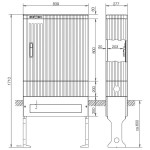 ABN SK177A Säule Bauhöhe 5 max,7 Einbaueinheiten E-Cu 30x6mm 