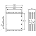 ABN SL081 Kabelverteilerschrank Leer FB3,BH4,Gr,1/845mm 1 Zylinder 