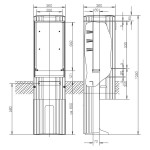 ABN SL135P Freiluftsäule Rondo M-Platte H=1350mm,1-fachschließend 