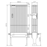 ABN SL207P Anschlusssäule FB3 BH7 mit Montage platte 1 Zylinder eingebaut 