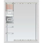 ABN SZ132AL0400 Zähleranschlussschrank SAS APZ 4pol 3x Leerplatz(250x1200) 