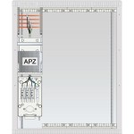 ABN SZ132AL0402 Zähleranschlussschrank SAS APZ 4pol 3x Leerplatz(250x1200 HAK 