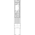 ABN SZ202ZZ1403 Zähleranschlusssäule 1 ZP 4pol HLAK 25mm² IP54 ZP-Abd, HAK 