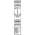 ABN ZW19X430N Zähler-Wandlerfeld 80A SAS-40mm/MPL NH00-Zug,/100A LTS-Abg 250x1050mm 