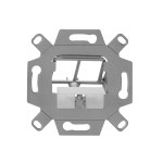 Rutenbeck 13900005 Montageadapter Unterputz für ein oder zwei Universalmodule oder Keystonemodule gerader oder schräger Modulauslass (30°) 