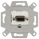 Rutenbeck 17010552 VGA-Anschlussdose 1-fach mit 14 Schraubkontakten für handelsübliche TAE-Zentralstücke abbrechbarer Tragring für Stegversion 