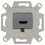Rutenbeck 17010563 HDMI-Anschlussdose 1-fach mit 20 Schraubkontakten für handelsübliche TAE-Zentralstücke abbrechbarer Tragring für Stegversion 