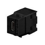 Rutenbeck 17010667 USB 3.1-Keystone Typ C (Buchse/Buchse) für Montageadapter KMK-MA Up und andere Keystone-Aufnahmen schwarz (ähnlich RAL 9005) 