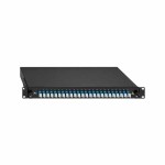 Rutenbeck 2280303240 Basic-Line-Spleissbox ausziehbar 19 Zoll/1HE 24xLC-D OS2 blau 