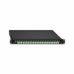 Rutenbeck 2280304240 Basic-Line-Spleissbox ausziehbar 19 Zoll/1HE 24xLC-D OS2 APC grün 