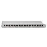 Rutenbeck 234101100 Cat. 6A iso U-Patchpanel ungeschirmt 19 Zoll/1 HE mit 24 RJ45-Steckbuchsen Direktmontage lichtgrau (ähnlich RAL 7035) 