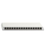 Rutenbeck 23611116 10 Gigabit-Patchpanel geschirmt Aufputz für Tisch-/Wandmontage REG-Montage mit Hutschienenadapter 10010070 16 RJ45 Steckbuchsen 