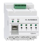 Rutenbeck 700802610 IP-Schaltaktor Schaltung über ein TCP/IP-Netzwerk 4 Schaltausgänge REG-Montage lichtgrau (ähnlich RAL 7035) 