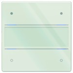 Theben 4969284 KNX Glas-Tastsensor mit 4 Tasten, 4 Status-LEDs und integriertem Temperatursensor 