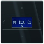 Theben 4969298 KNX Glas-Raumcontroller mit integriertem Temperaturregler und KNX Data Secure in Schwarz 