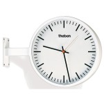 Theben 5009251 Wanduhr doppelseitig OSIRIA 242 SR-EIB Strichziffern 