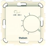 Theben 7480300 Elektronischer Unterputz-Raumthermostat mit Stellrad, Modus-Schalter Ein/Aus/Kühlen 