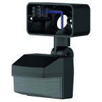 Theben 9080042 Bewegungsmeldermodul schwarz mit 180° Erfassungswinkel, 12 m Reichweite, Dämmerungsschalterfunktion 