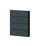 Theben 9080073 4-fach Wippe Metall schwarz (Zubehör) 