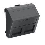 OBO Bettermann 6119300 Datentechnikträger 45x45mm schwarz-grau DTS-2RM SWGR1 
