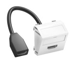 OBO Bettermann 6104838 Multimediaträger HDMI 45x45mm reinweiß MTS-HD F RW1 