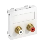 OBO Bettermann 6105042 Multimediaträger Audio-Cinch 2xBuchse MTG-2R L RW1 