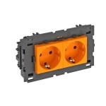 OBO Bettermann 6120434 Steckdose 2-fach 250V,10/16A,Schutzk. STD-D0C8 ROR2 
