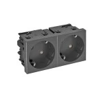 OBO Bettermann 6120491 Steckdose 33 Grad 2-fach Schutzkontakt,Con.45 STD-D3SC SWGR2 