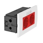 OBO Bettermann 6119429 Steckdoseneinheit 2fach 84x140x59mm rt SDE-RW D0RT2B 