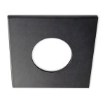 ISOLED 113064 Cover Aluminium eckig schwarz matt 
