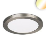 ISOLED 114027 LED Aufbau/Einbauleuchte Slim Flex mit 18W Leistung, nickel gebürstet, ColorSwitch 3000 