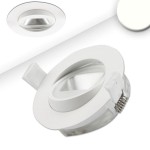ISOLED 114148 LED Einbaustrahler asymmetrisch COB, weiß, 8W, 50°, IP44, rund, neutralweiß, dimmbar 