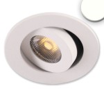 ISOLED 114471 LED Einbauleuchte MiniAMP in Weiß mit 3W Leistung, 24V DC Betrieb und neutralweißem Licht, dimmbar 