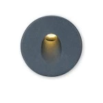 ISOLED 114557 Cover Aluminium rund 1 schwarz 