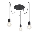 ISOLED 115056 Hängeleuchte rund schwarz matt, 3xE27 