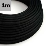 ISOLED 115745 Kabel Stoffummantelt, schwarz, Meterware 