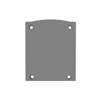 ISOLED 116644 Endkappe EC116 Alu silberLAMP30 V1+V2, Halbrund, 2 inkl. Schrauben 