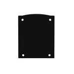 ISOLED 116645 Endkappe EC116 Alu schwarz LAMP30 V1+V2, Halbrund, inkl. Schrauben 