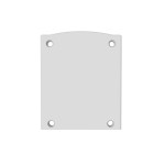 ISOLED 116646 Endkappe EC116 Alu weiß LAMP30 V1+V2, Halbrund, 2 inkl. Schrauben 