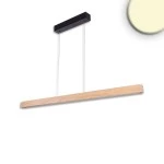 ISOLED 116848 LED Pendelleuchte PFETTE, 1.2m, 35W, Holz/schwarz 
