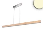 ISOLED 116849 LED Pendelleuchte PFETTE, 1.6m, 58W, Holz/nickel 