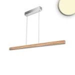 ISOLED 116854 LED Pendelleuchte RIFFL, 1.2m, 28W, Holz/nickl 