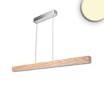 ISOLED 116856 LED Pendelleuchte RIFFL Up&Down, 1.2m, 47W, Holz/nickl 