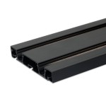 ISOLED 117160 Gardinenprofil Curtain10 DOUBLE, schwarz RAL9005 