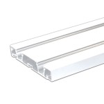 ISOLED 117161 Gardinenprofil Curtain10 DOUBLE, weiß RAL9010 