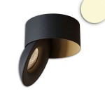 ISOLED 117376 LED Aufbauleuchte Sphere schwarz/schwarz, 2700K 