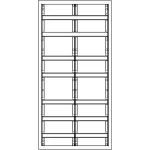 f-tronic 7110719 Verteilerschrank VS2-7-RK, 2-feldrig, 7r, Reihenklemmen, 1100x550x210mm 